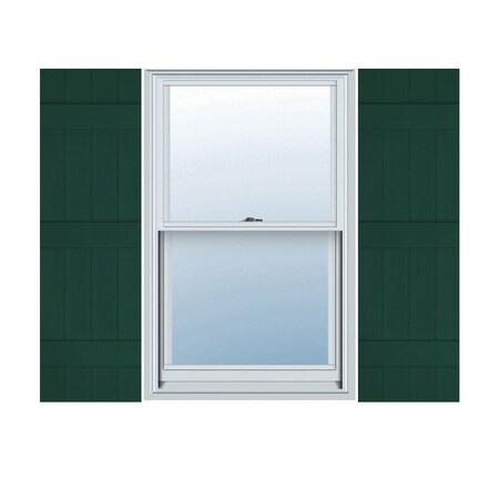 Ekena Millwork Lifetime Vinyl, 4 Board Joined (3 Batten), Board-n-Batten Shutters, w/Shutter-Loks, LJ4C14X08000MG LJ4C14X08000MG